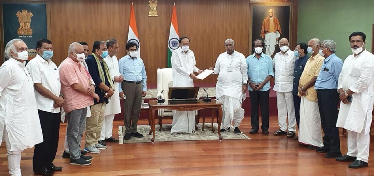 former Congress President Rahul Gandhi accused Rajya sabha Chairman Venkaiah Naidu for not holding a discussion in the House on the demand of the opposition