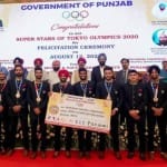 पंजाब सरकार ने प्रदेश के खिलाड़ियों को किया सम्मानित।