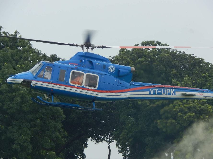 Floods in Ballia and Ghazipur CM Yogi Adityanath conducted aerial survey