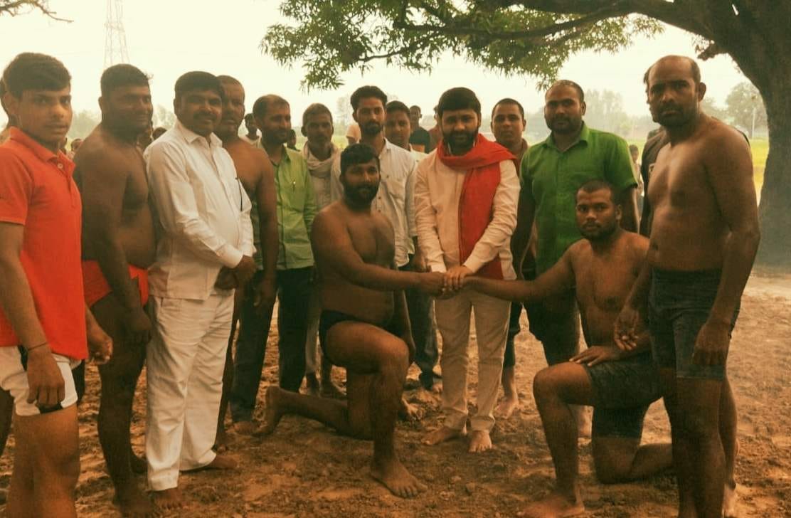 Wrestlers showed their strength on Nag Panchami