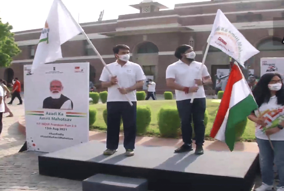 Fit India Freedom Run 2.0 being launched by Union Minister for Youth Affairs & Sports Anurag Thakur today through video conferencing