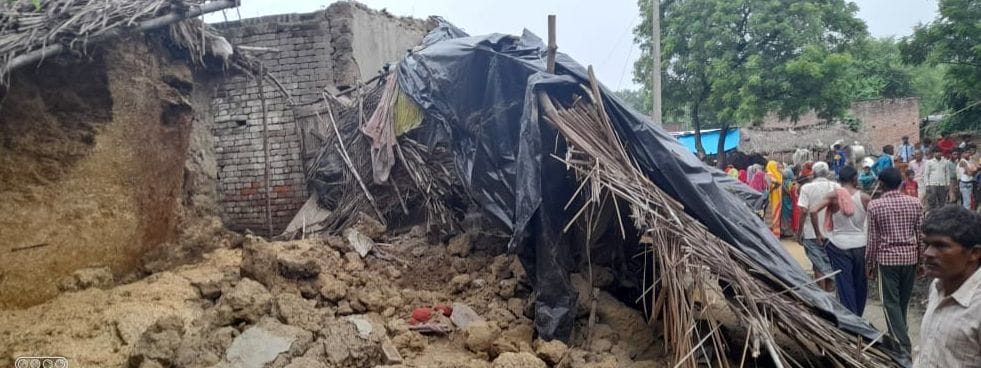 Wall collapsed, sleeping woman died