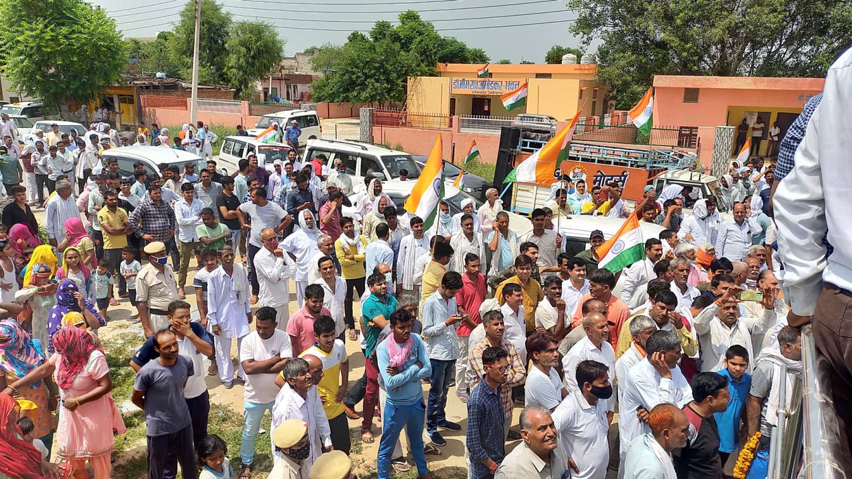 Tricolor yatra taken out in Kanina
