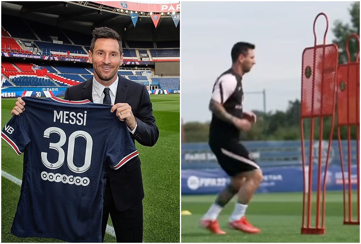 Lionel Messi first time join practice session for Paris Saint Germain