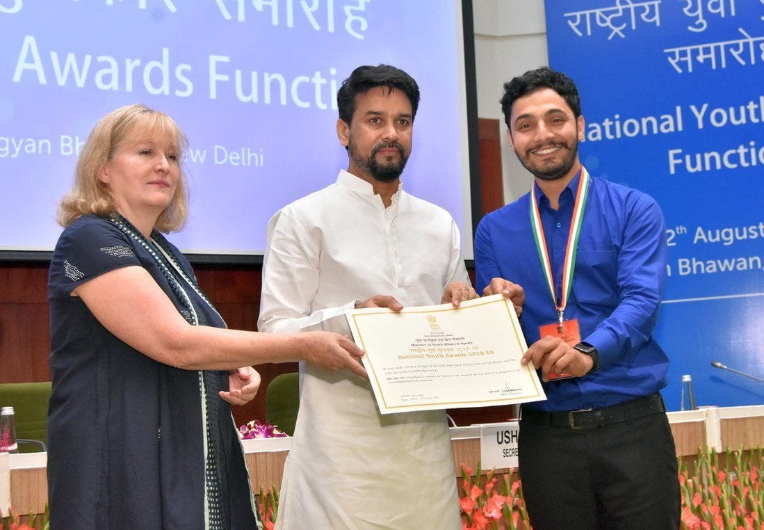 Ajay of Pithoragarh got National Youth Award
