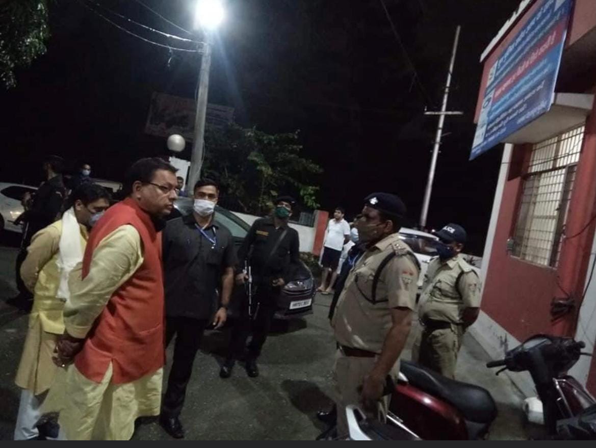 uttarakhand news: cm pushkar singh dhami late night bindal pull chowki inspection