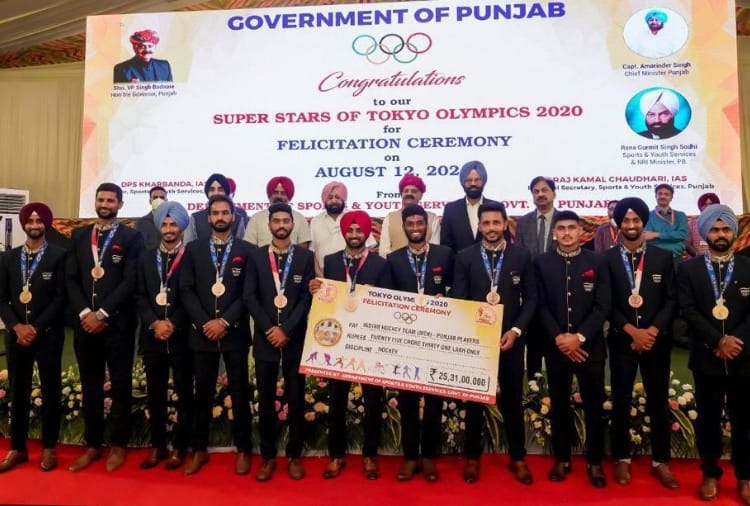 Punjab government honored the players of the state who participated in the Tokyo Olympics 2020