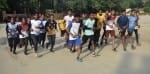 पानीपत। पानीपत शिवाजी स्टेडियम में तौडते हुए खिलाड़ी