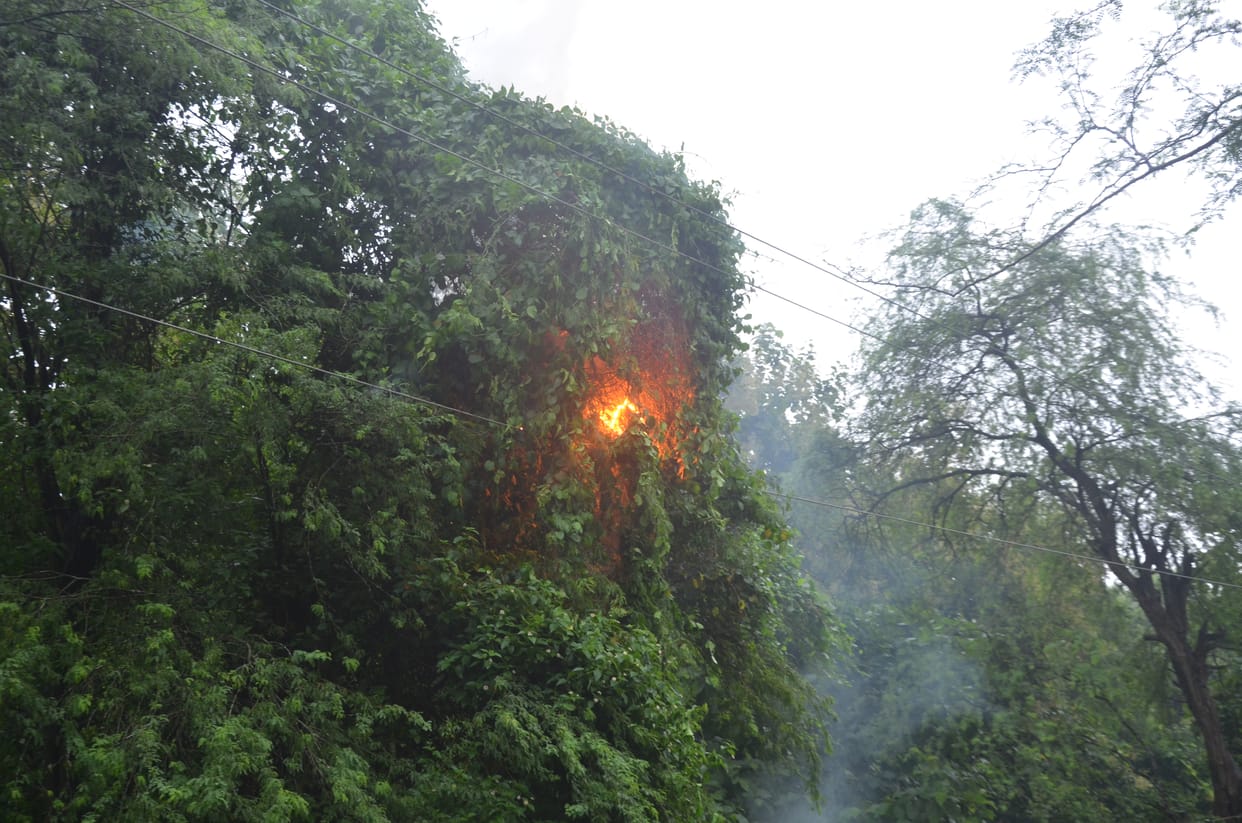Power supply interrupted due to heavy rain