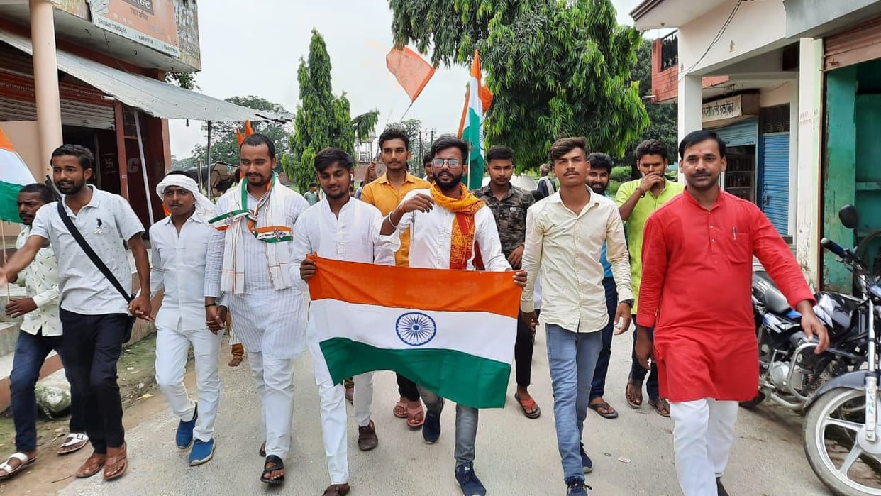 tiranga yatra conduct by abvp