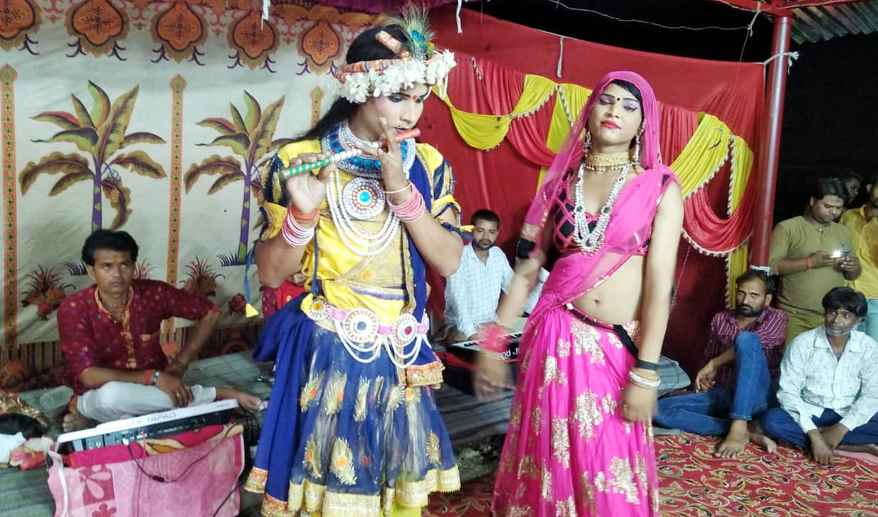 Rasleela was staged at night on the occasion of Nag Panchami