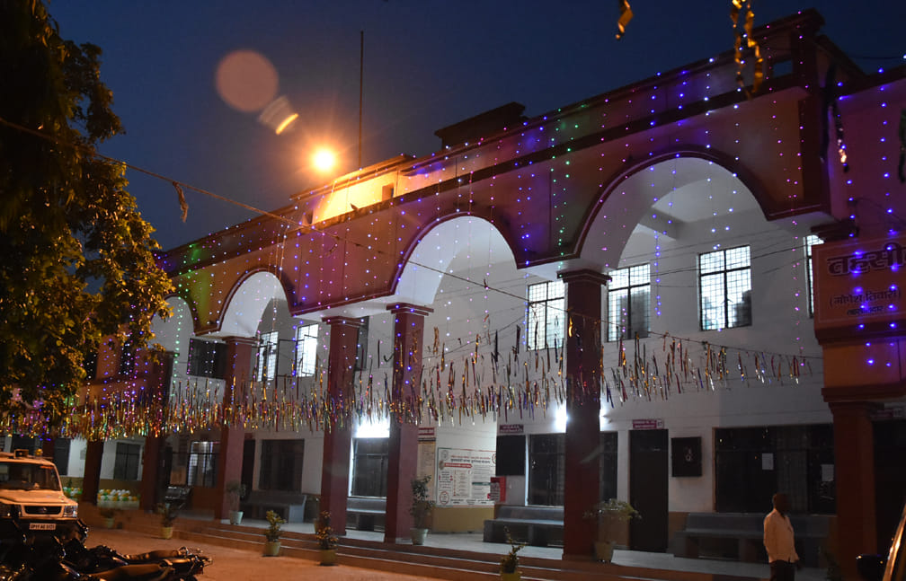 Government offices decorated with colorful fringes