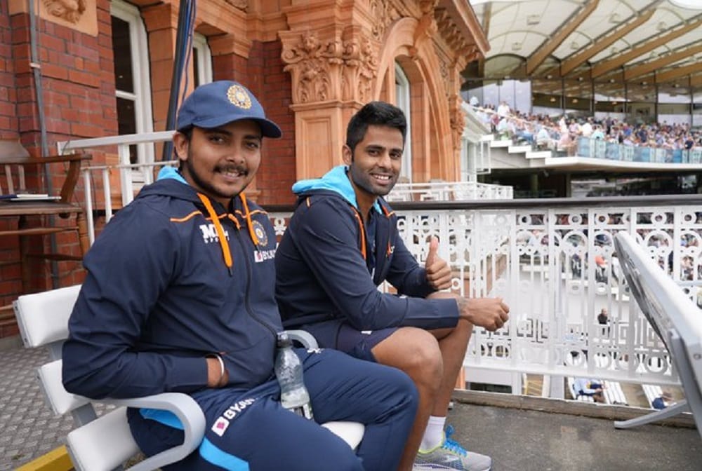 Prithvi Shaw and Suryakumar Yadav have completed their quarantine period and have joined the team at Lords