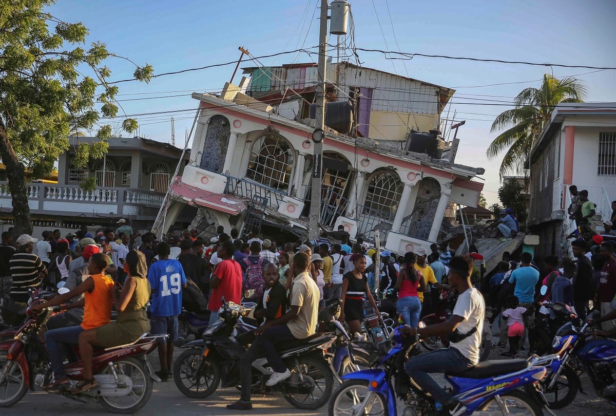 Haiti 7.2 magnitude earthquake struck with the epicenter about 125 kilometers