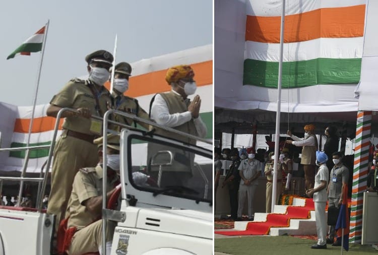 VP Singh Badnore hoisted the National flag in Chandigarh