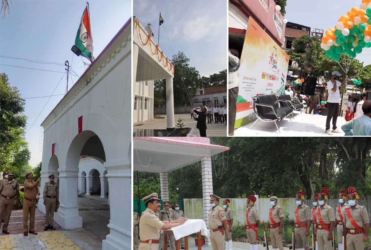 Independence Day celebrated with pomp in kanpur and near by districts