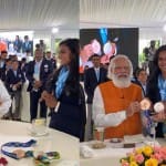 पीएम मोदी ने सिंधु के साथ खाई आइसक्रीम