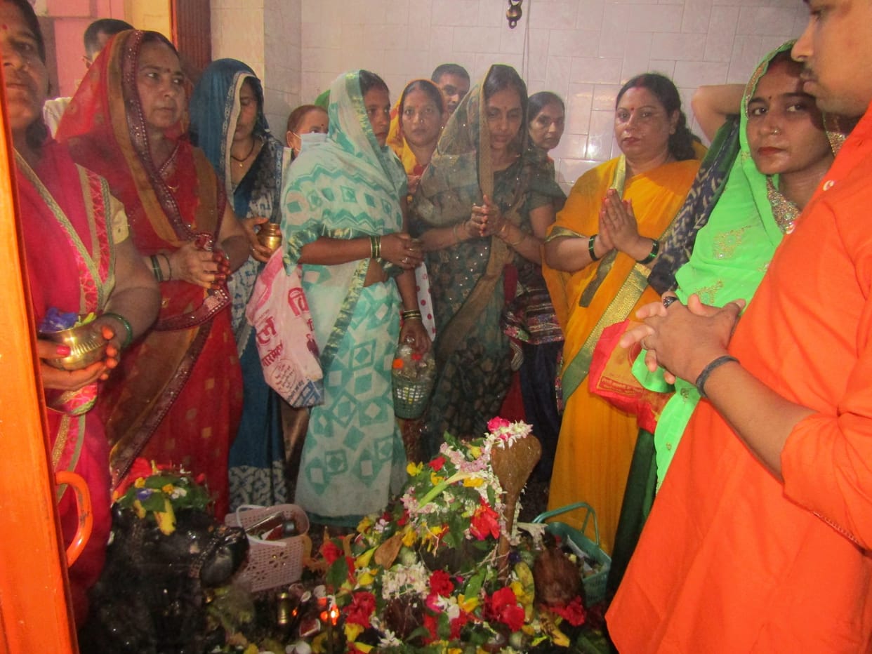 Bholenath was anointed with Gangajal, milk