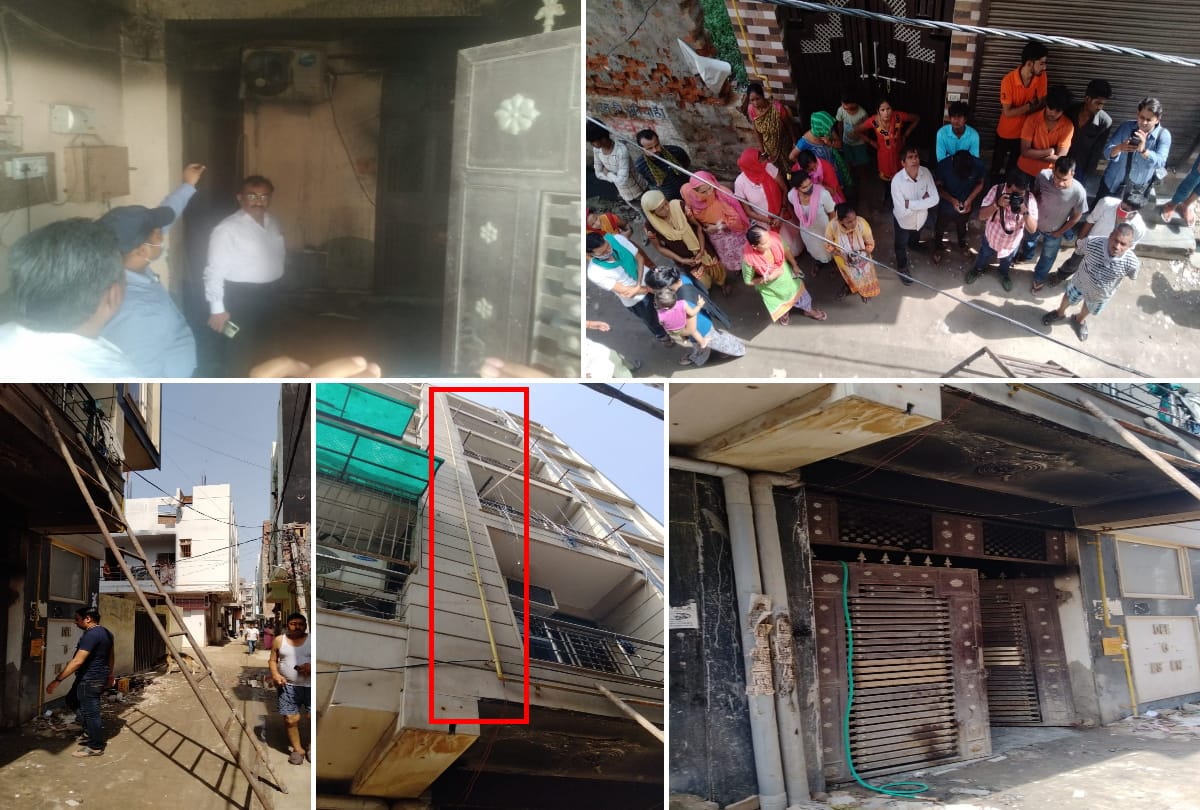 five story building in noida catches fire two sisters dies many injured