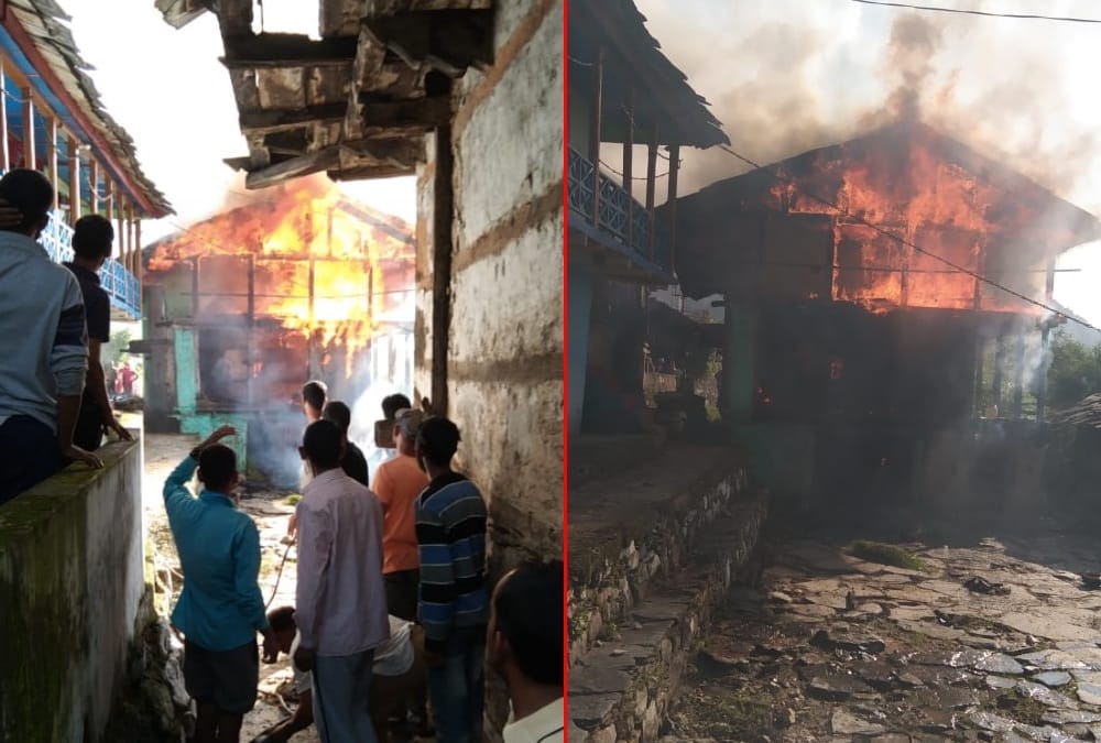 Uttarkashi News: Fire Broke out in House after Lpg cylinder Leakage in Barkot