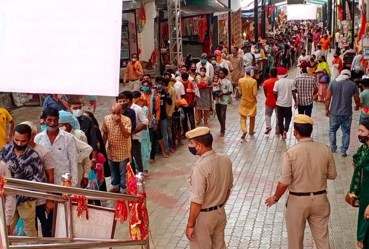 shravan ashtami 2021: 25 thousand Devotees queued up to pay obeisance in shakti peeth jwalamukhi temple