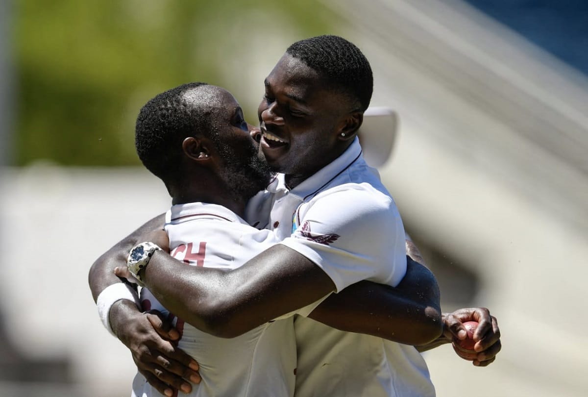 WI vs PAK West Indies beat pakistan by 1 wicket in Kingston test Jayden Seales player of the match