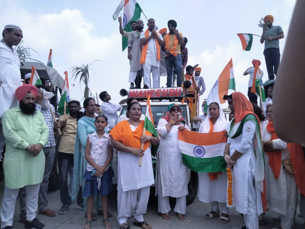 Farmers took out yatra, Yamunanagar
