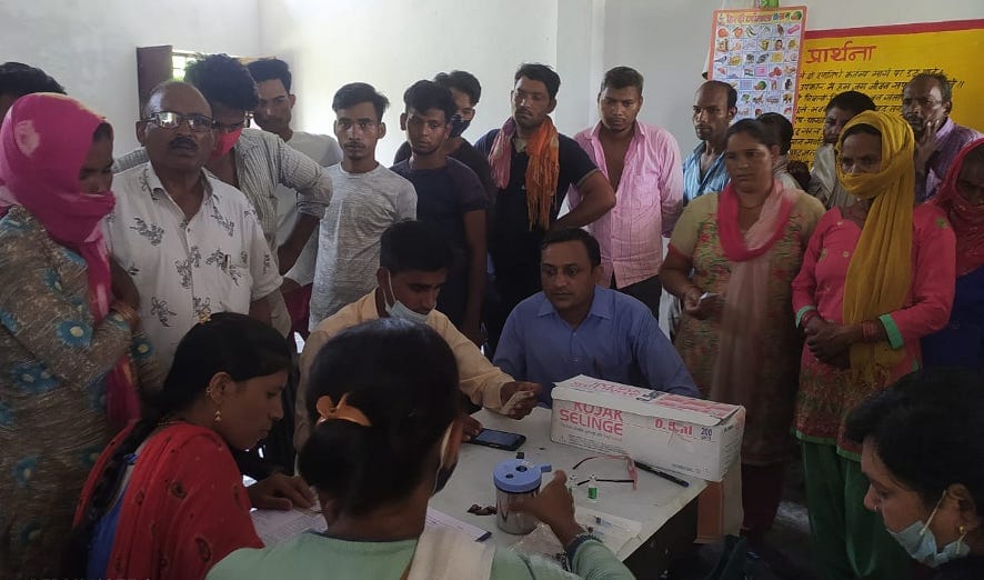 Vaccination done by marginal villagers