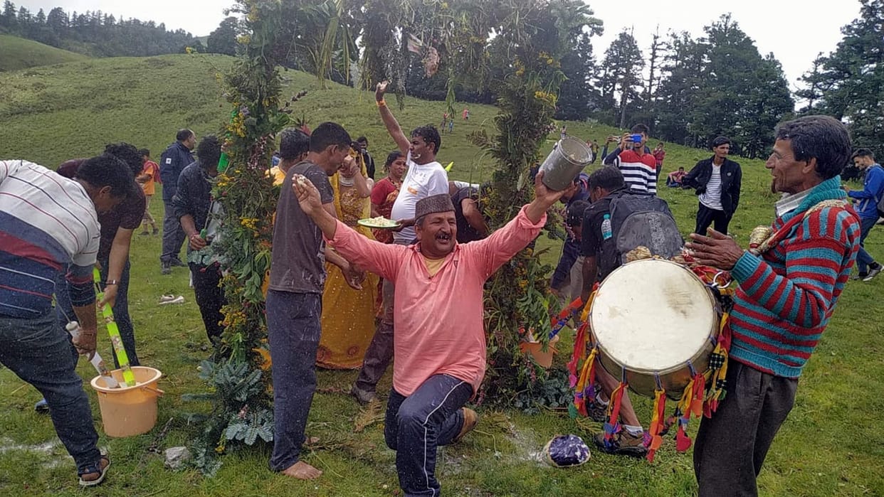 Buttermilk spread in Dayara Bugyal