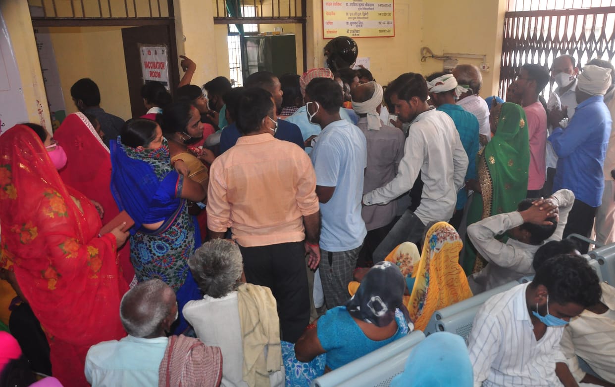 Uproar, scuffle at centers to get vaccine