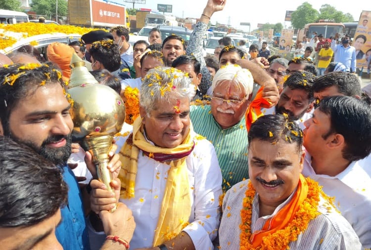 Jan Ashirvad Yatra by Union Minister Bhupendra Yadav in Haryana 