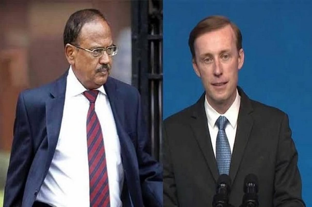 Ajit doval US NSA held talks  coordinate Indian officials evacuation