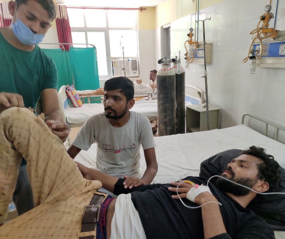 Six devotees injured in Scorpio collision