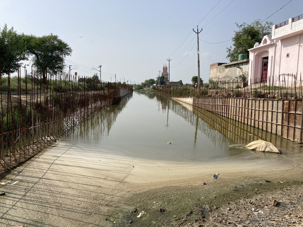 Water filled in railway underpass under construction even before it was built