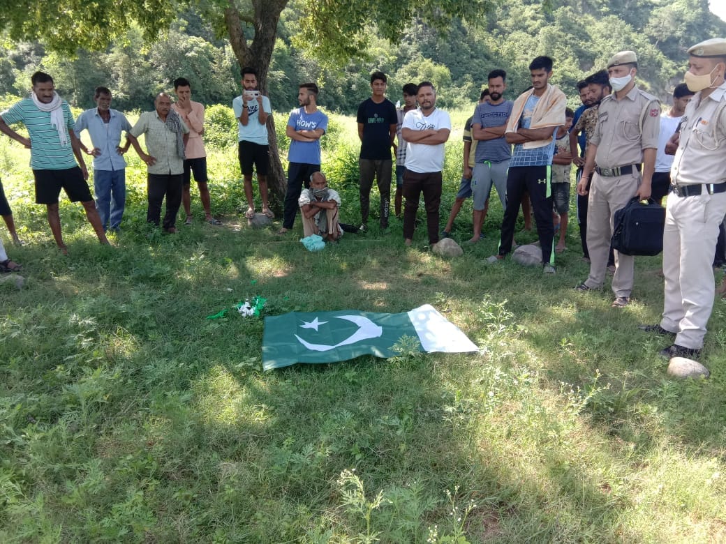 Pakistan flags and balloons found in Faral village