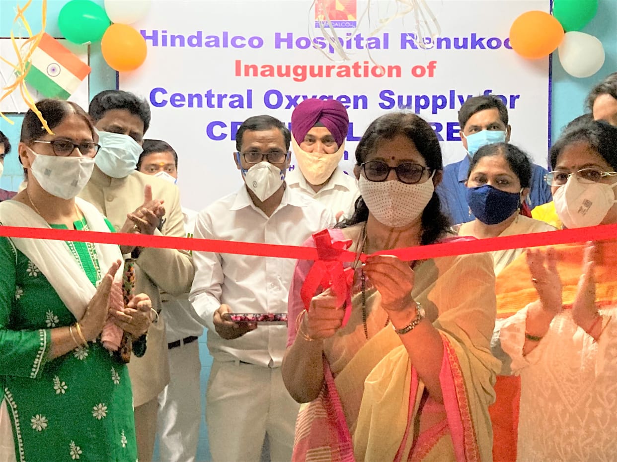 65 beds of Hindalco Hospital connected with central oxygen supply