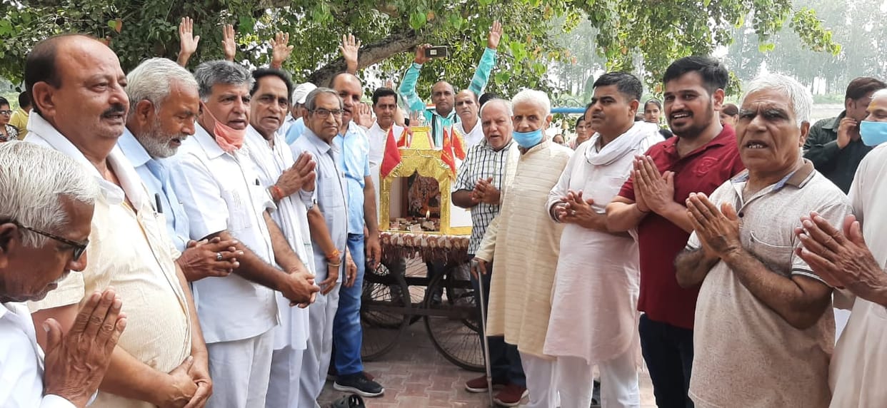 Devotees gathered in Multan Jyot Festival, Yamunanagar