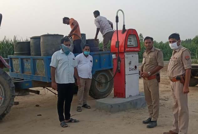 Adulterated diesel and petrol recovered from petrol pump