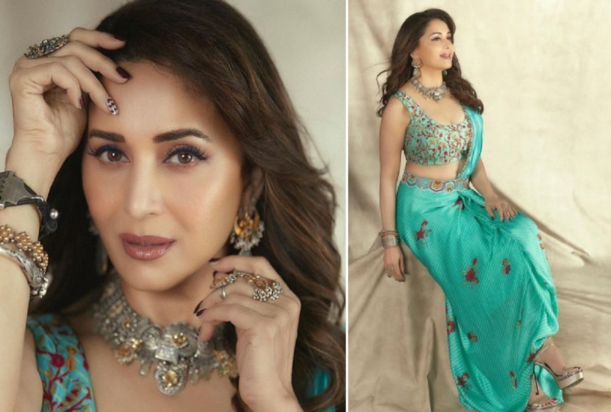 Madhuri Dixit saree photoshoot viral on social media