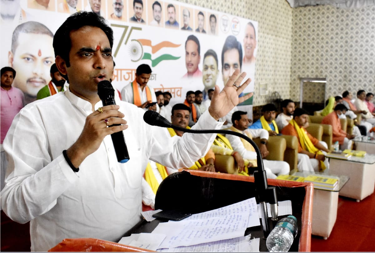 BJP state vice president and in-charge of Yuva Morcha Pankaj Singh visit Gorakhpur