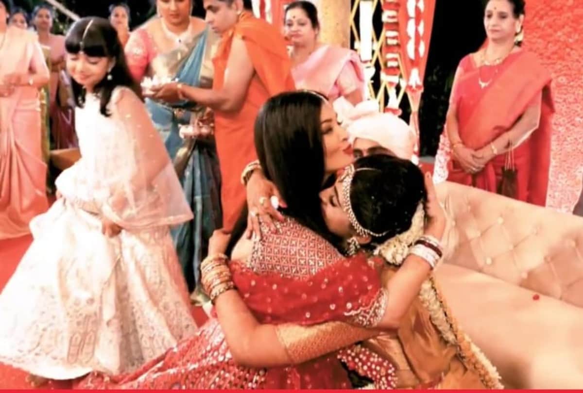 aishwarya rai attend cousin wedding with abhishek bachchan and aaradhya photos goes viral on social media
