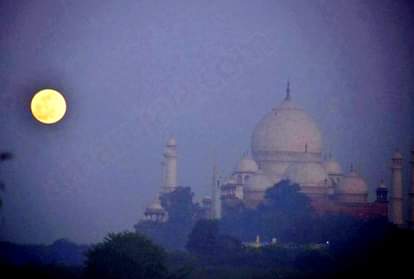 Taj Mahal Moon Night View On Sharad Purnima 2021