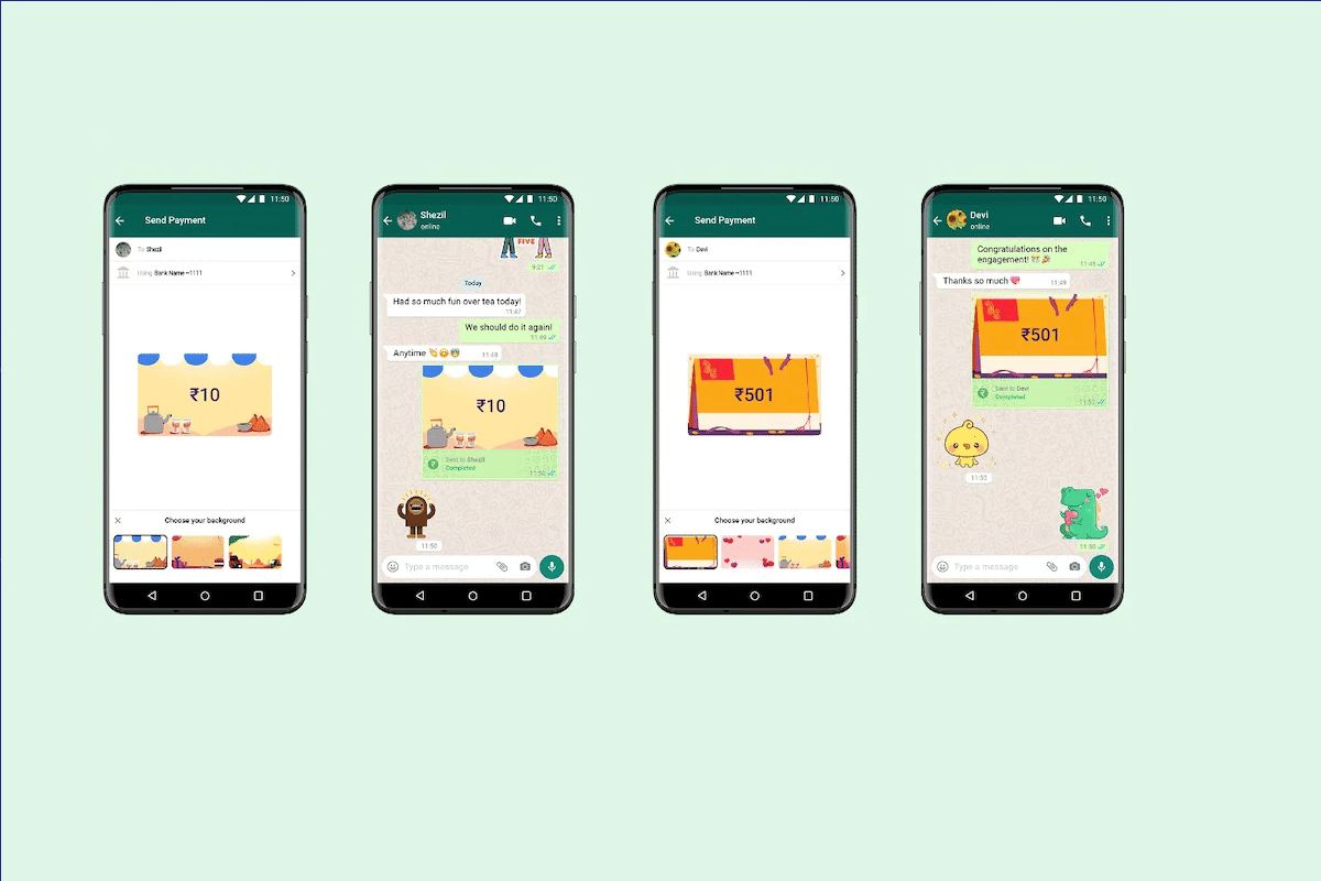 WhatsApp Introduces Payments Backgrounds here how to use