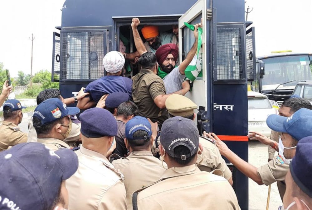 Uttarakhand Ajay Bhatt Jan Ashirwad Yatra News: farmers protest against yatra photos