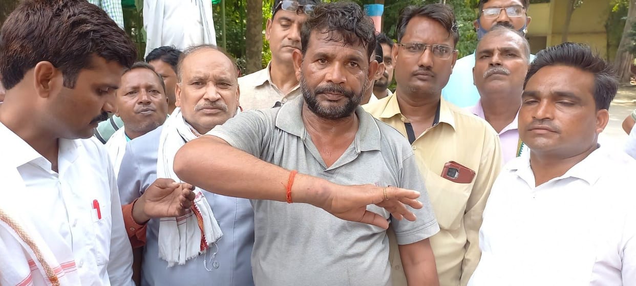 BJP's Mandal President beaten  by police