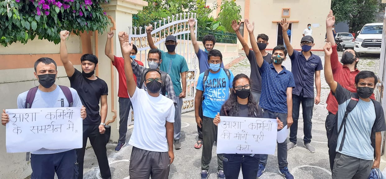Agitation for Asha Worker