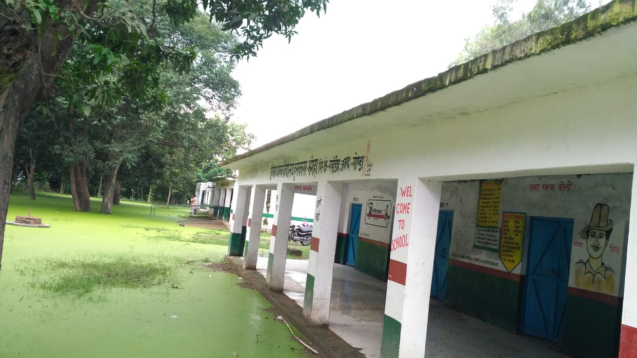 Rain water entered the Bhangaha school