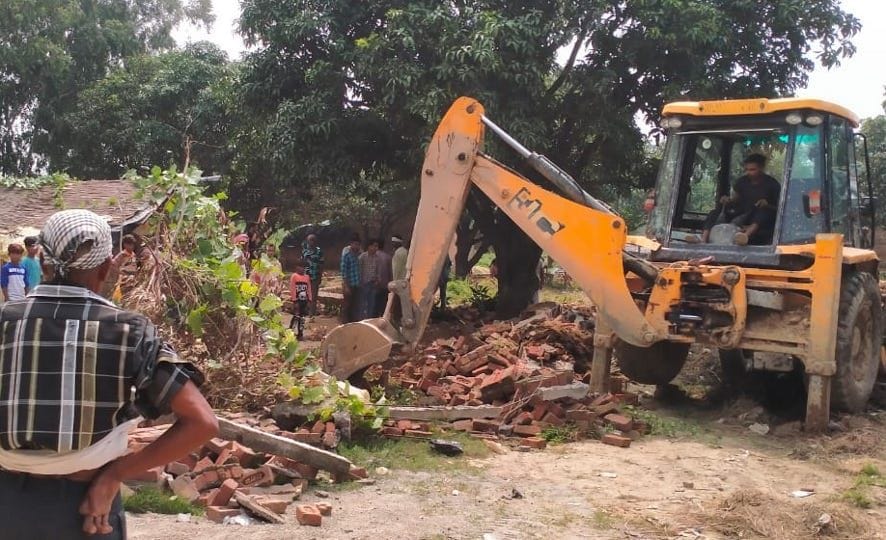 JCB went on illegal occupation in Bhaguwala