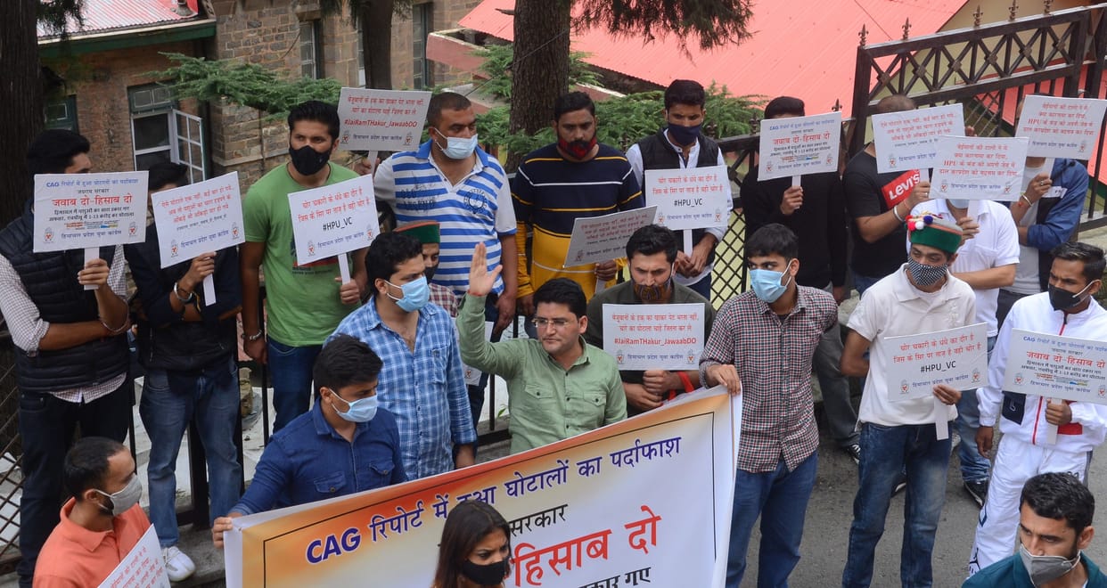 congress protest in Shimla