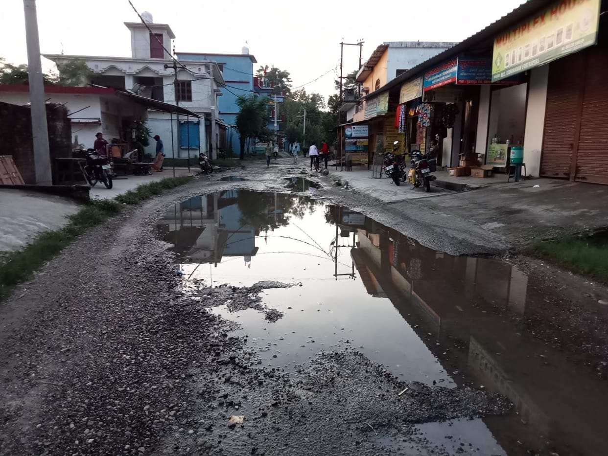 Road is not contructed.